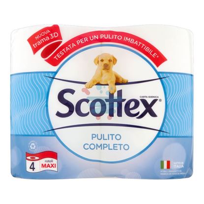 SCOTTEX CARTA IGIENICA PULITO COMPLETO 4 ROTOLI