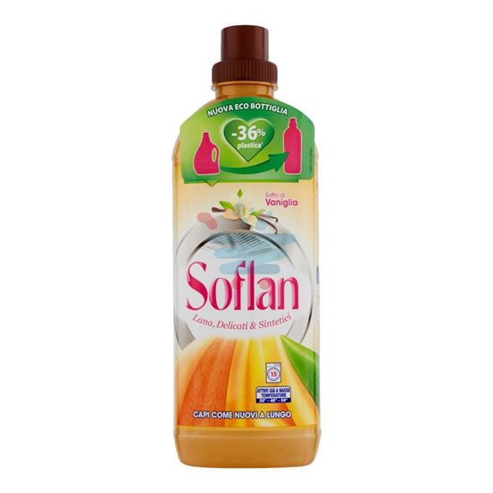 SOFLAN DETERSIVO LAVATRICE LIQUIDO LANA E DELICATI VANIGLIA 15 LAVAGGI 900ML