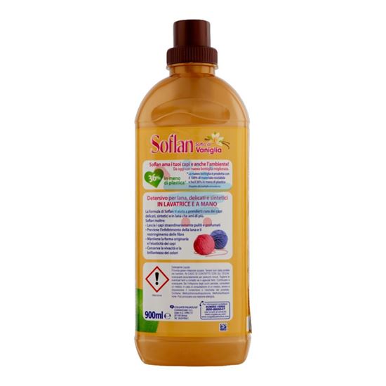 SOFLAN DETERSIVO LAVATRICE LIQUIDO LANA E DELICATI VANIGLIA 15 LAVAGGI 900ML