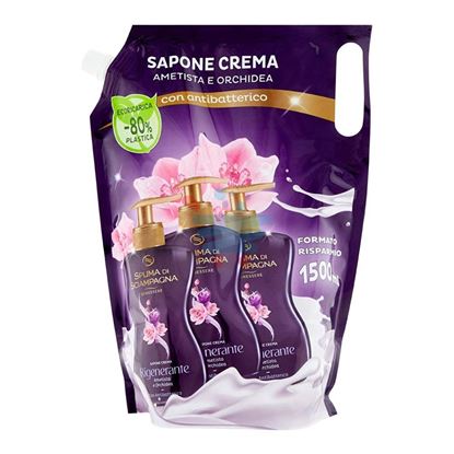 SPUMA DI SCIAMPAGNA SAPONE RICARICA AMETISTA E ORCHIDEA 1,5LT