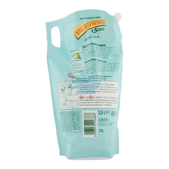 VIDAL SAPONE LIQUIDO MUSCHIO BIANCO BUSTA 1,5LT