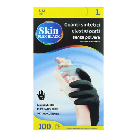 BERICAH GUANTI SKIN FLEX BLACK SINTETICI SENZA POLVERE MISURA L