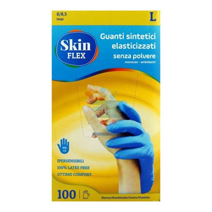 BERICAH GUANTI SKIN FLEX BLUE SINTETICI SENZA POLVERE MISURA L