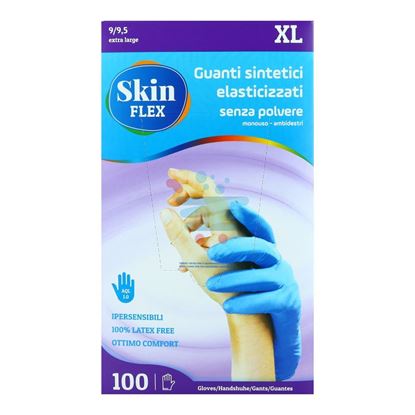 BERICAH GUANTI SKIN FLEX BLUE SINTETICI SENZA POLVERE MISURA XL