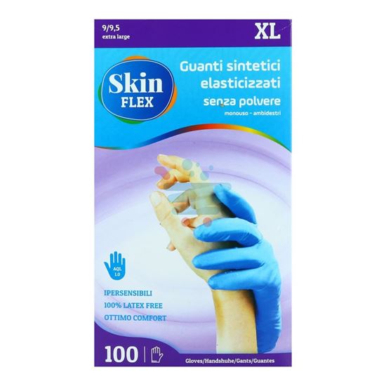 BERICAH GUANTI SKIN FLEX BLUE SINTETICI SENZA POLVERE MISURA XL