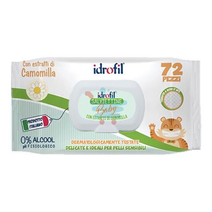 IDROFIL SALVIETTINE CAMOMILLA 72PZ