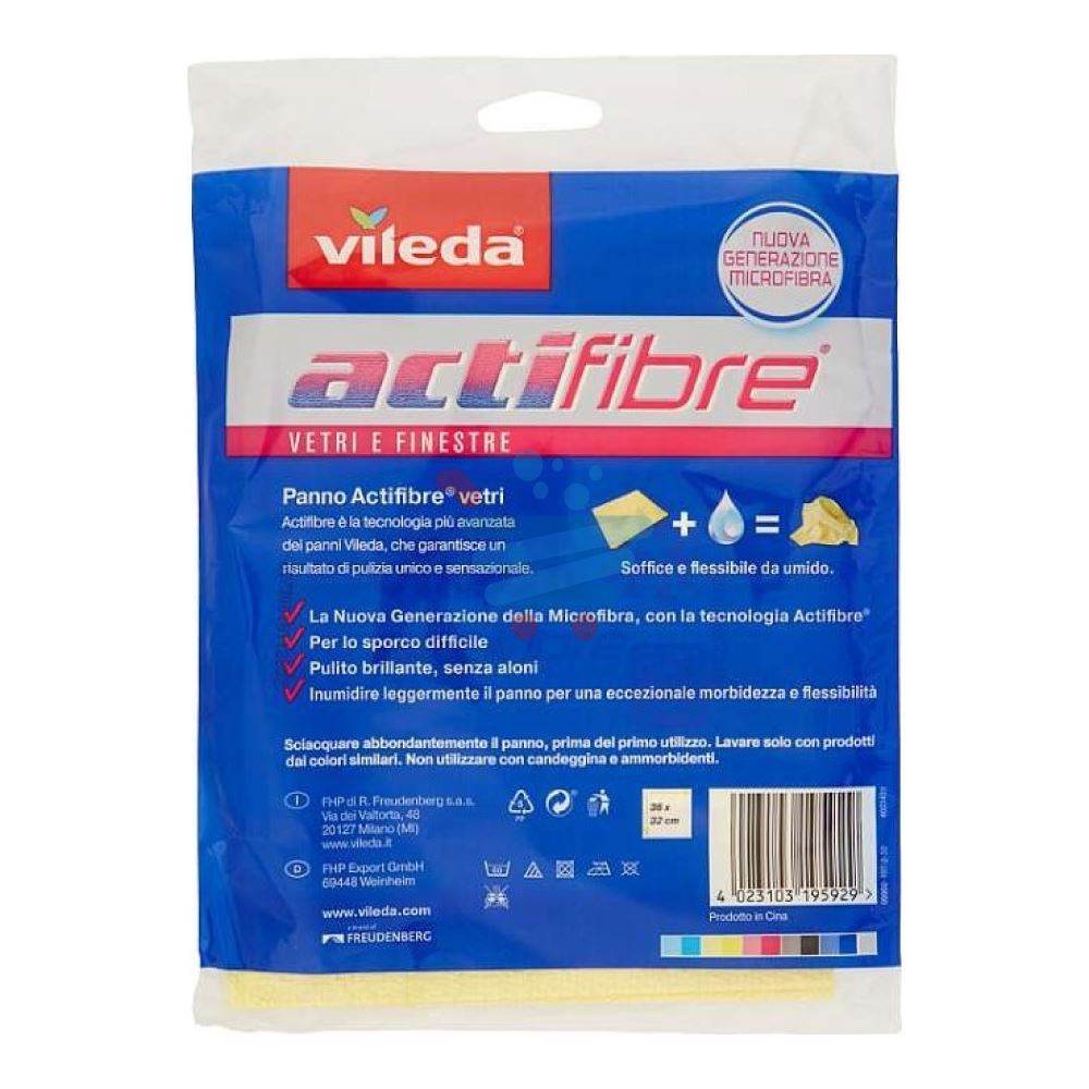 VILEDA ACTIFIBRE VETRI E FINESTRE GIALLO