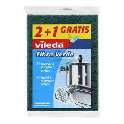 VILEDA FIBRA VERDE 3 PEZZI