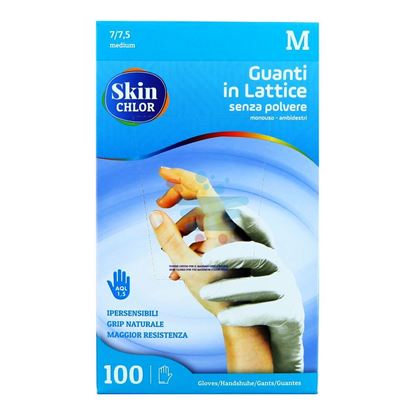 BERICAH GUANTI SKIN CHLOR LATTICE SENZA POLVERE MISURA  M