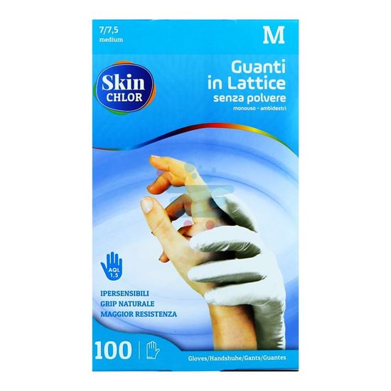 BERICAH GUANTI SKIN CHLOR LATTICE SENZA POLVERE MISURA  M