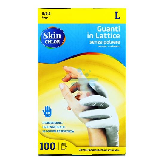 BERICAH GUANTI SKIN CHLOR LATTICE SENZA POLVERE MISURA  L