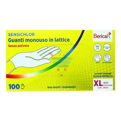 BERICAH GUANTI SENSICHLOR LATTICE SENZA POLVERE MISURA XL