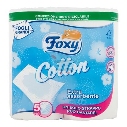 FOXY COTTON CARTA IGIENICA 4 ROTOLI 5 VELI