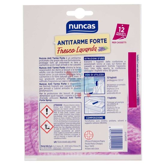 NUNCAS ANTITARME FORTE FRESCO LAVANDA 12PZ