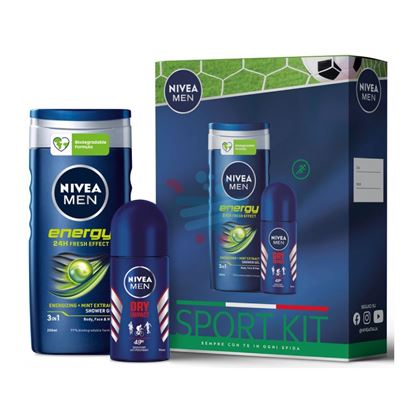 NIVEA MEN CONFEZIONE SPORT ENERGY DOCCIA 3IN1 250 ML + DEO ROLL-ON 50ML