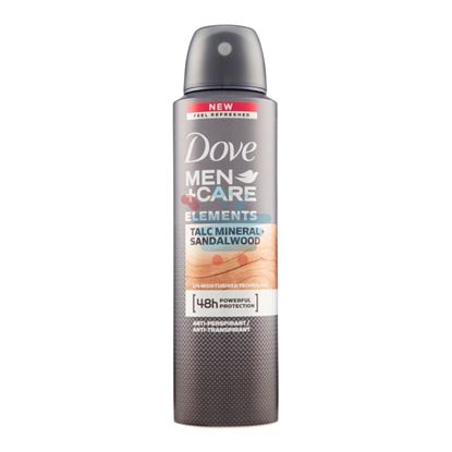 DOVE DEODORANTE SPRAY MEN+CARE TALC MINERAL SANDALWOOD 150ML