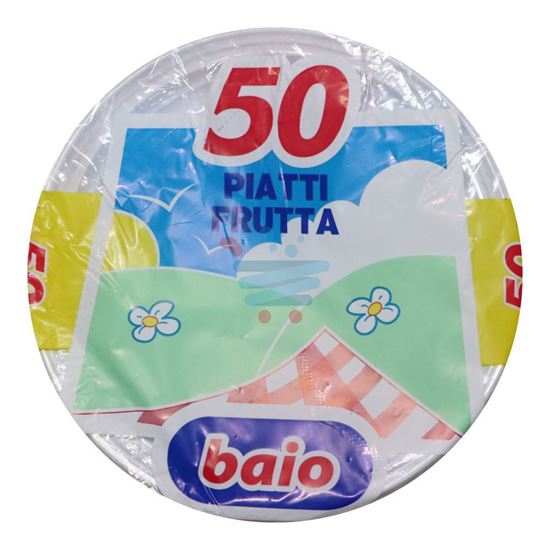 BAIO PIATTI PLASTICA DESSERT 50 PEZZI