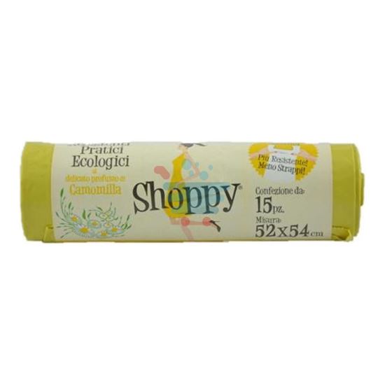 SMP SHOPPY SACCHETTI SPAZZATURA CAMOMILLA 52X70 15PZ