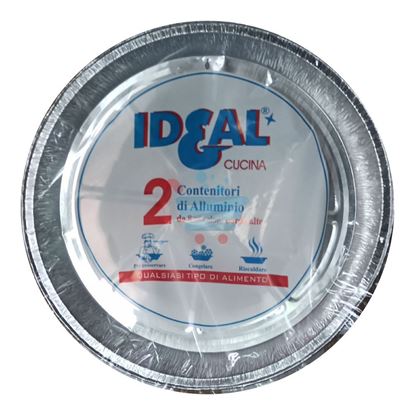 IDEAL CONTENITORI ALLUMINIO TONDI PIZZA 2PZ