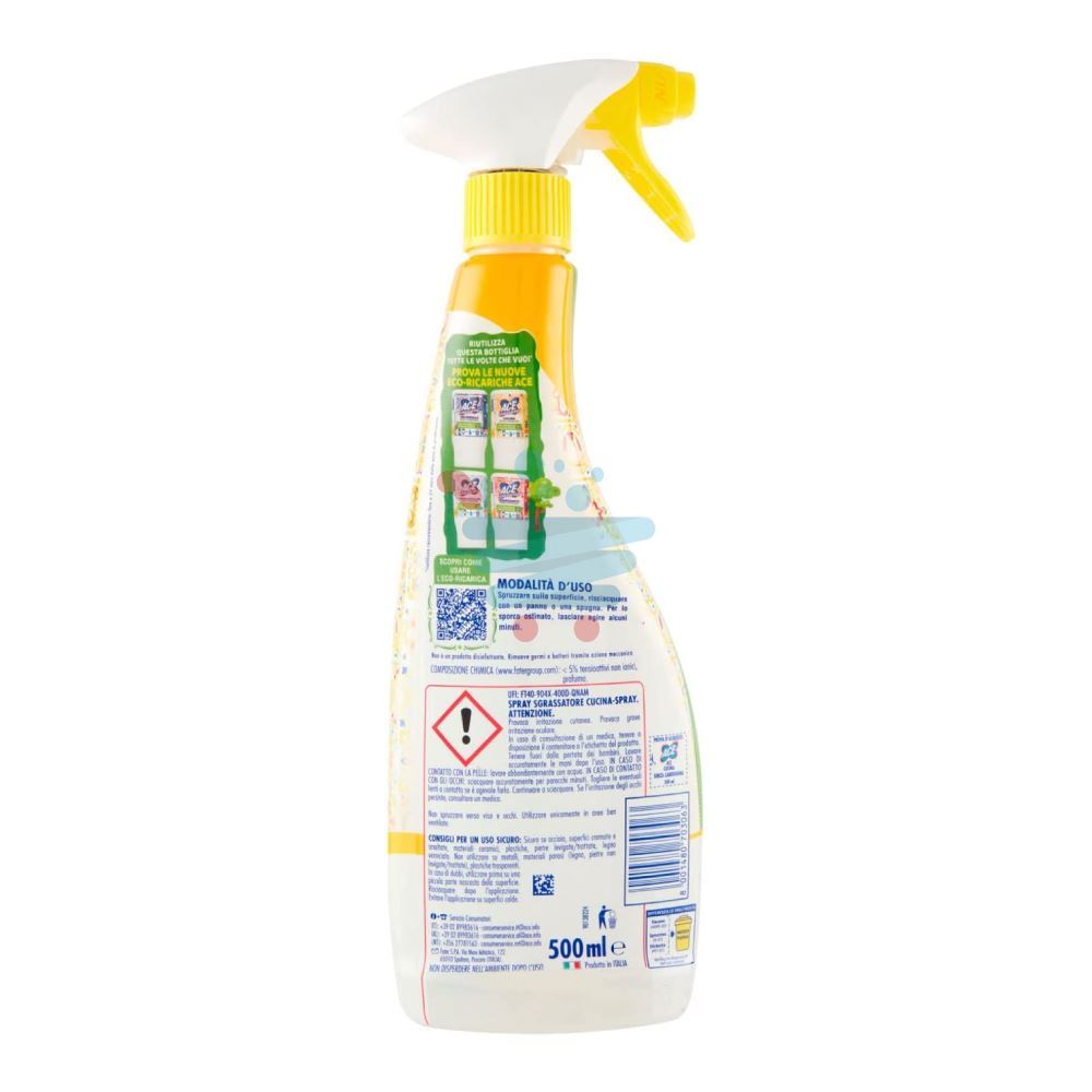 ACE SPRAY SGRASSATORE CUCINA LIMONE E BERGAMOTTO 500ML