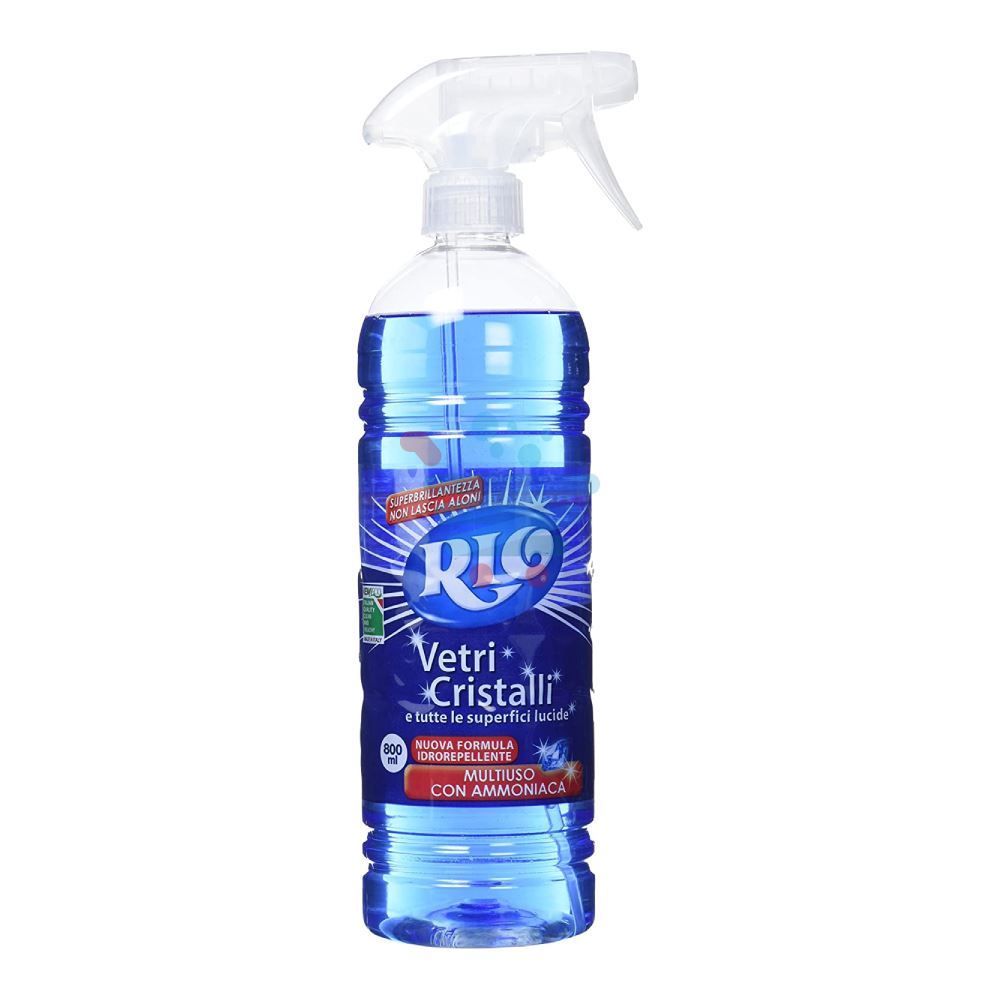 RIO VETRI CRISTALLI SPRAY MULTIUSO CON AMMONIACA 800ML