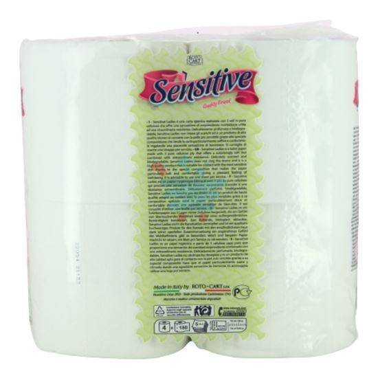 SENSITIVE LADIES CARTA IGIENICA 5 VELI 4 ROTOLI 180 STRAPPI
