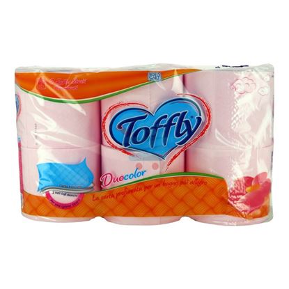 TOFFLY COLOR PINK CARTA IGIENICA 3 VELI 6 ROTOLI