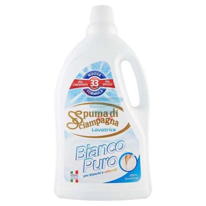 SPUMA DI SCIAMPAGNA DETERSIVO LAVATRICE LIQUIDO BIANCO PURO 33 LAVAGGI 1,815 LT