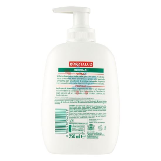 BOROTALCO SAPONE LIQUIDO IDRATANTE CON EROGATORE 250 ML