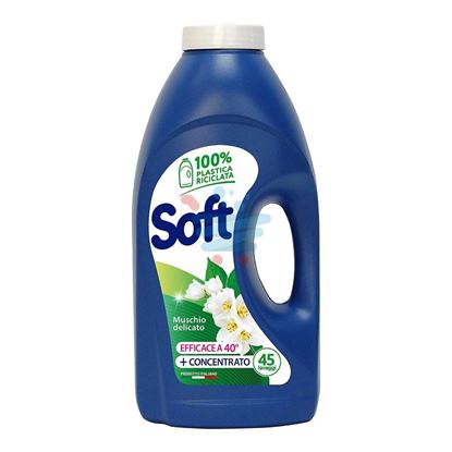 SOFT DETERSIVO LAVATRICE LIQUIDO MUSCHIO BIANCO 2250ML 45 LAVAGGI