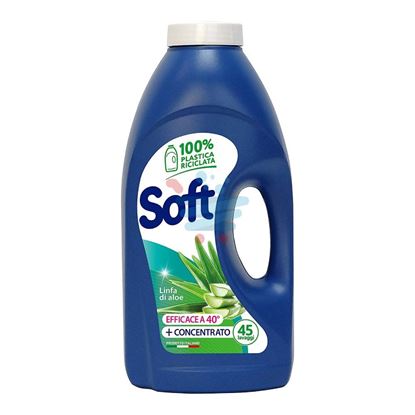 SOFT DETERSIVO LAVATRICE LIQUIDO ALOE VERA 2250ML 45 LAVAGGI