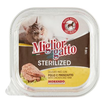 MIGLIOR GATTO VASCHETTA PATE' STERIL POLLO E PROSCIUTTO 100GR