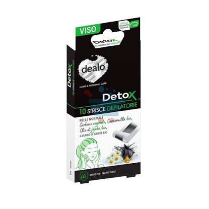 DEALO STRISCE DEPILATORIE VISO DETOX 10 PEZZI