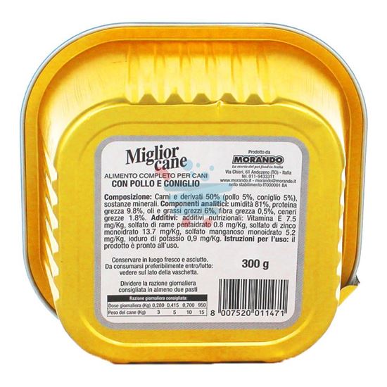 MIGLIOR CANE VASCHETTA CONIGLIO POLLO 300GR