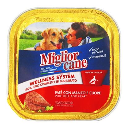 MIGLIOR CANE VASCHETTA PATE' MANZO E CUORE 150GR