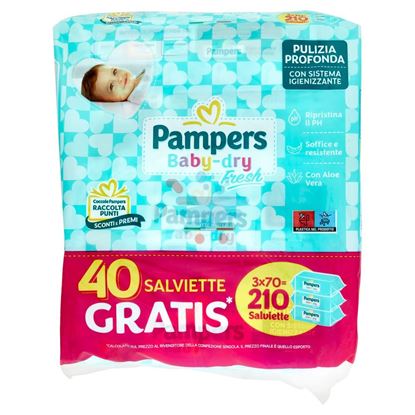 PAMPERS SALVIETTINE IMBEVUTE BABY FRESH 3CF 210PZ