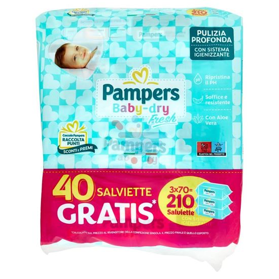 PAMPERS SALVIETTINE IMBEVUTE BABY FRESH 3CF 210PZ