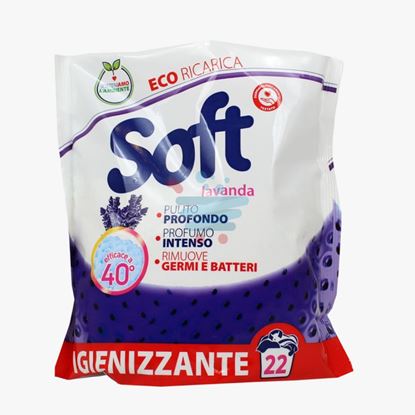 SOFT DETERSIVO LAVATRICE IN POLVERE RICARICA LAVANDA 22 MISURINI 1,320KG.