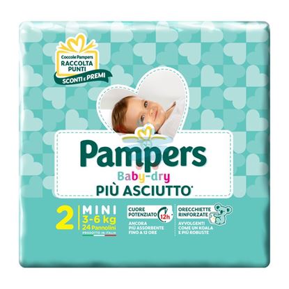 PAMPERS BABY DRY 3-6KG MISURA 2