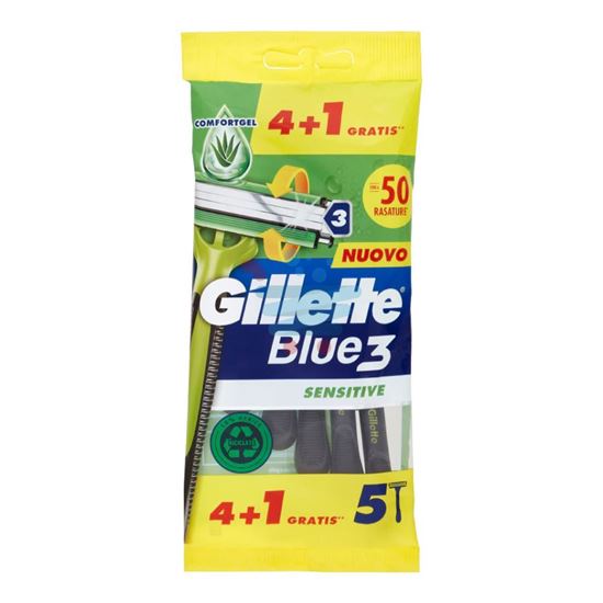 GILLETTE BLUE 3 SENSITIVE 5 PEZZI