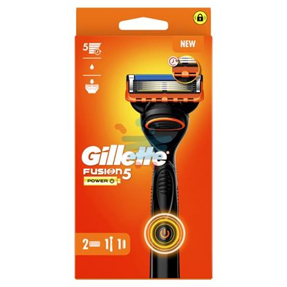 GILLETTE FUSION 5 POWER RASOIO CON 1 MANICO E 2 RICAMBI