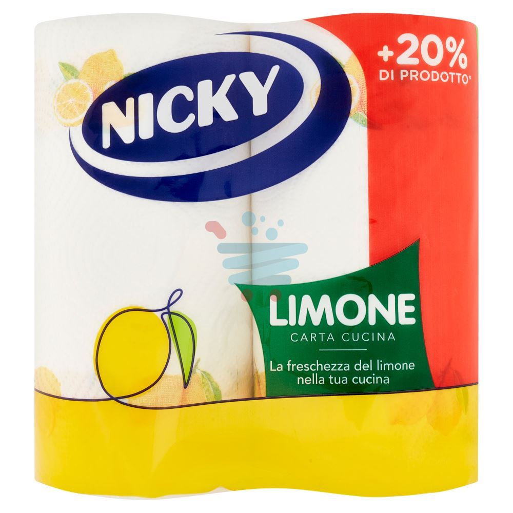 NICKY CARTA CUCINA ASCIUGATUTTO 2 ROTOLI 63 STRAPPI - Meloni Store