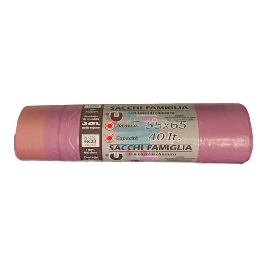 ROL SAC PROFUMATI ROSA CON LACCIO 55X65 15PZ