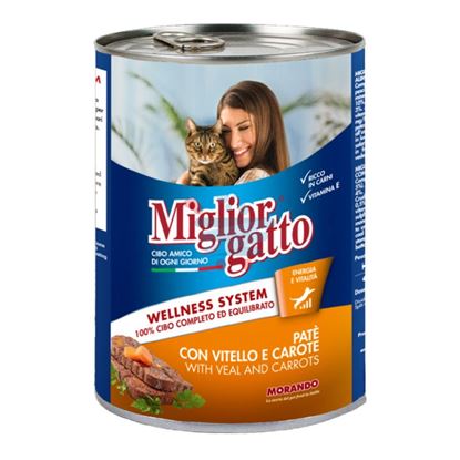 MIGLIOR GATTO PATE VITELLO E CAROTE 400GR