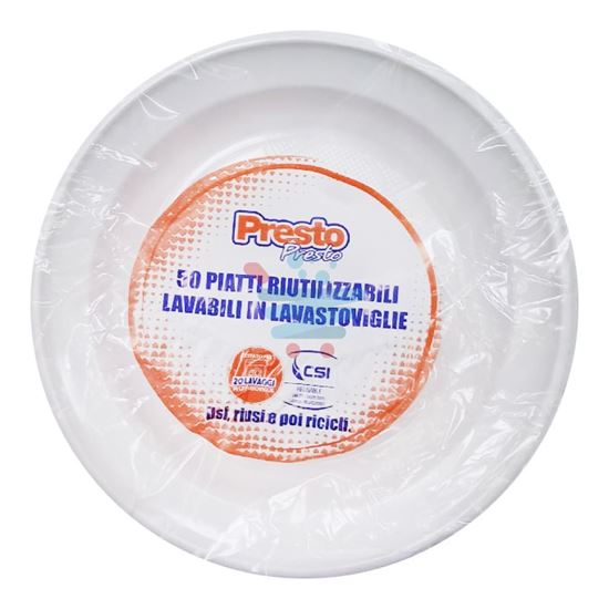 PRESTO PRESTO PIATTI FONDI RIUTILIZZABILI 50PZ