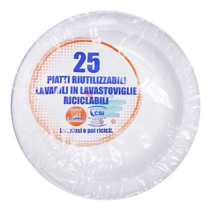 IMI PIATTI FONDI RIUTILIZZABILI 25PZ