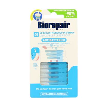 BIOREPAIR SCOVOLINI PICKS IN GOMMA FINE PER SPAZI STRETTI ALLA MENTA FRESCA  40 PEZZI