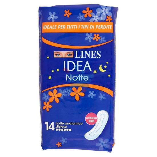 LINES IDEA NOTTE EXTRALUNGO ASSORBENTI 14 PEZZI