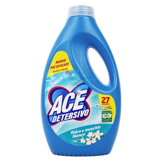 ACE DETERSIVO LAVATRICE LIQUIDO TALCO E MUSCHIO BIANCO 27 LAVAGGI 1350 ML