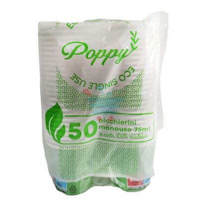 POPPY BICCHIERINI CAFFE' IN CARTONCINO VERDE 50 PEZZI